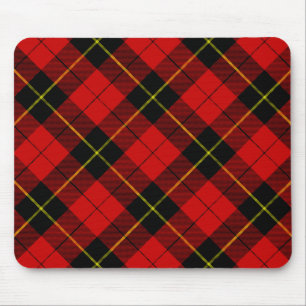 Mousepad Xadrez preto Wallace Tartan
