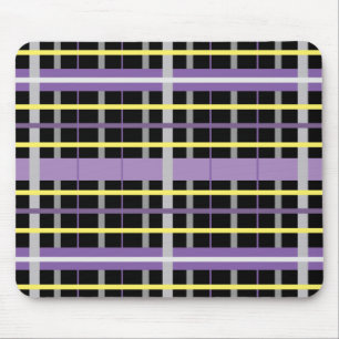 Mousepad xadrez púrpura amarela