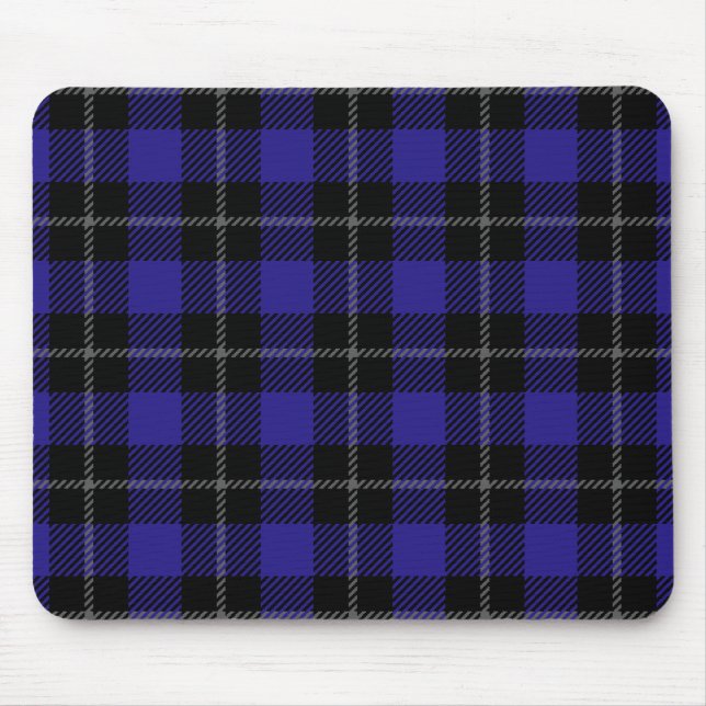 Mousepad Xadrez Real Azul Preto (Frente)