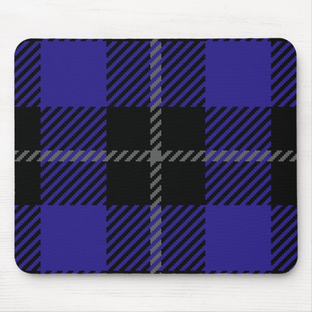Mousepad Xadrez Real Azul Preto (Frente)