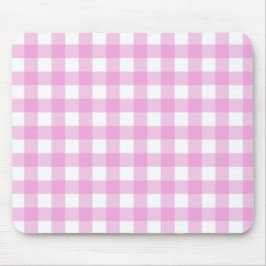 Mousepad Xadrez rosa e branca pastel
