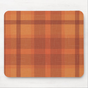 Mousepad Xadrez Rustic Orange Autumn Fall Tartan Wraping P