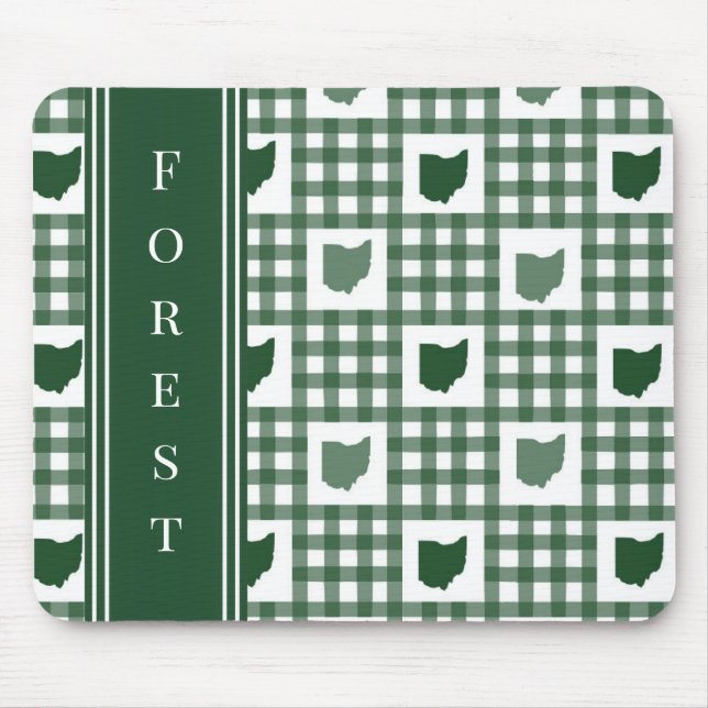 Mousepad Xadrez Verde de Ohio (Frente)