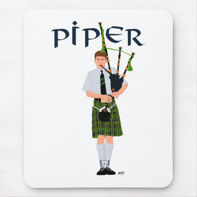 Mousepad Xadrez Verde PIPER (Frente)