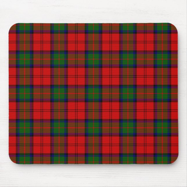 Mousepad Xadrez verde tartan tartan (Frente)