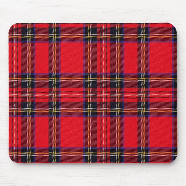 Mousepad Xadrez vermelha de Stewart tartan (Frente)