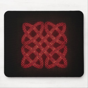Mousepad Xadrez Vermelho e Preto Nó Celta