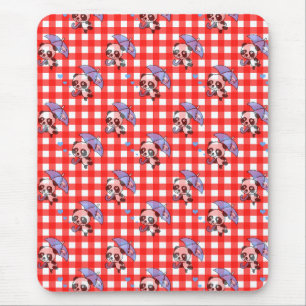 Mousepad Xadrez Vermelho Fofo