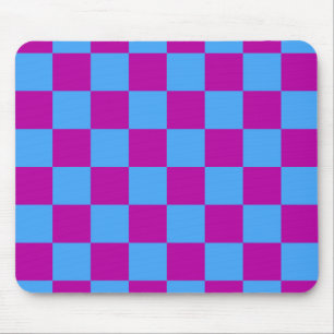 Mousepad Xadrez Xadrezado Azul Roxo