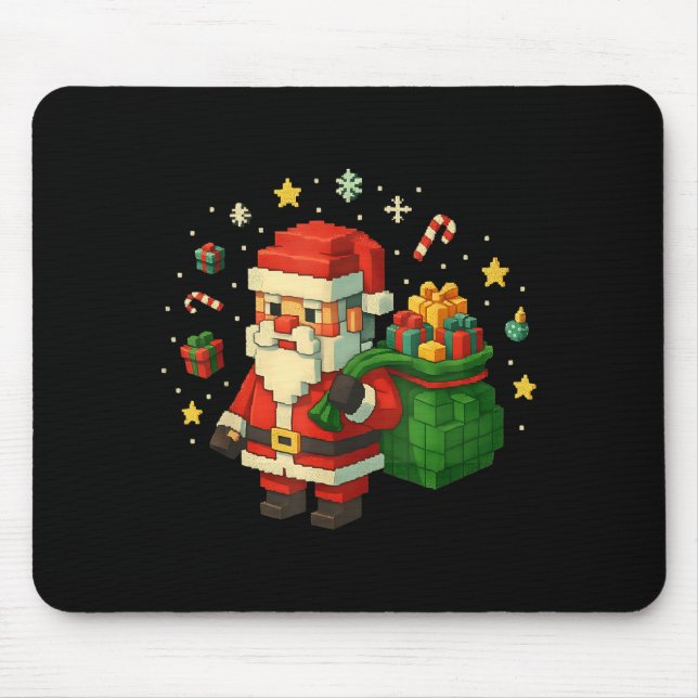 Mousepad Xel Santa Claus With Retro Gamer Christmas  (Frente)