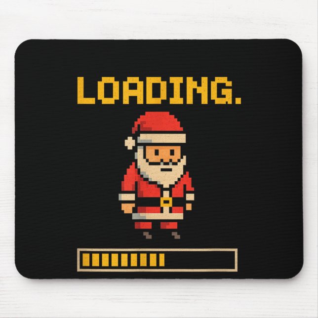 Mousepad Xel Santa Loading Retro Christmas Gamer Shirt  (Frente)