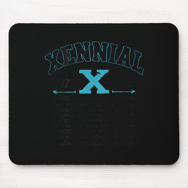 Mousepad Xennial Generation X 1970s 1980s Millennial Gen X  (Frente)