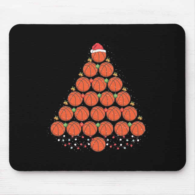Mousepad Xmas de Terras de Natal de Basquete (Frente)
