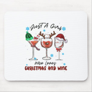 Mousepad Xmas Deu Apenas Uma Menina Que Ama Natal E Vinho