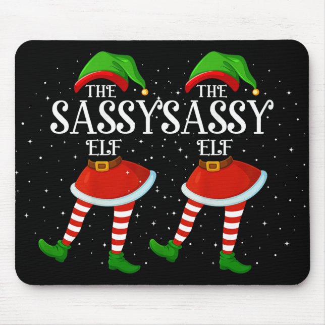 Mousepad Xmas Family Matching Women Girls The Sy Elf Christ (Frente)