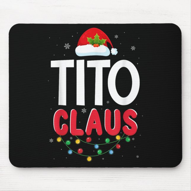Mousepad Xmas Light Tito Santa Claus Christmas Matching Cos (Frente)