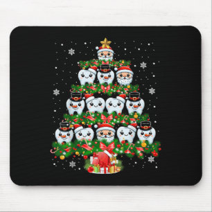 Mousepad Xmas Luzes Dentes Dentistas Dentistas Dentes Dente