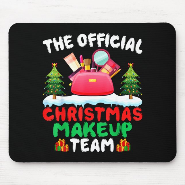 Mousepad Xmas Makeup Artist Team - Beautician Cosmetologist (Frente)
