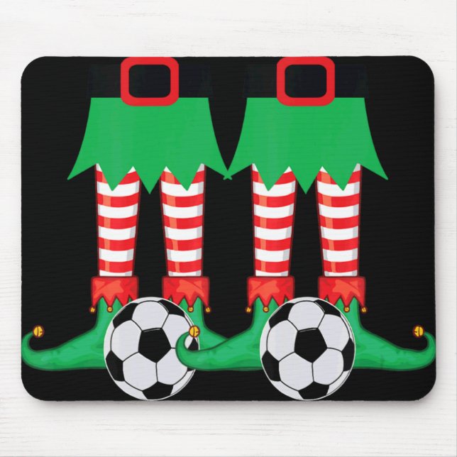 Mousepad Xmas Matching Soccer Elf Pajama Christmas Team S T (Frente)