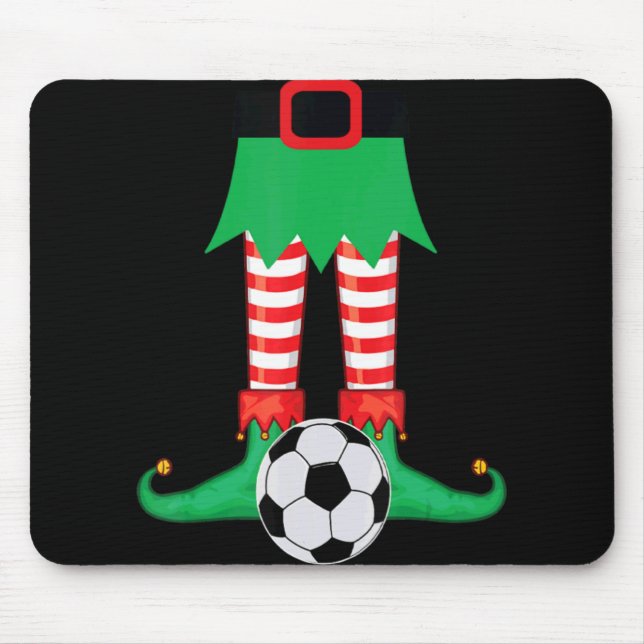 Mousepad Xmas Matching Soccer Elf Pajama Christmas Team S T (Frente)
