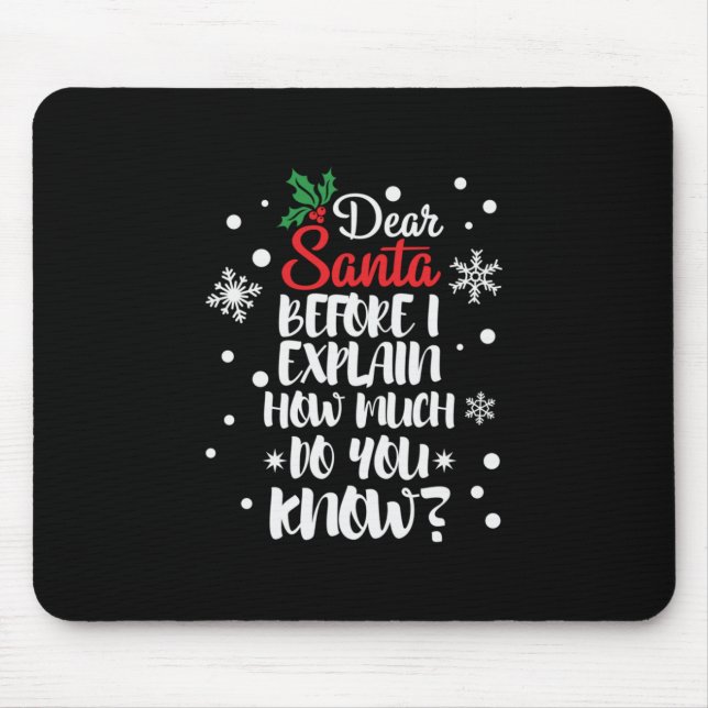 Mousepad Xmas Oferece Papais noeis Caros Antes De Explicar (Frente)