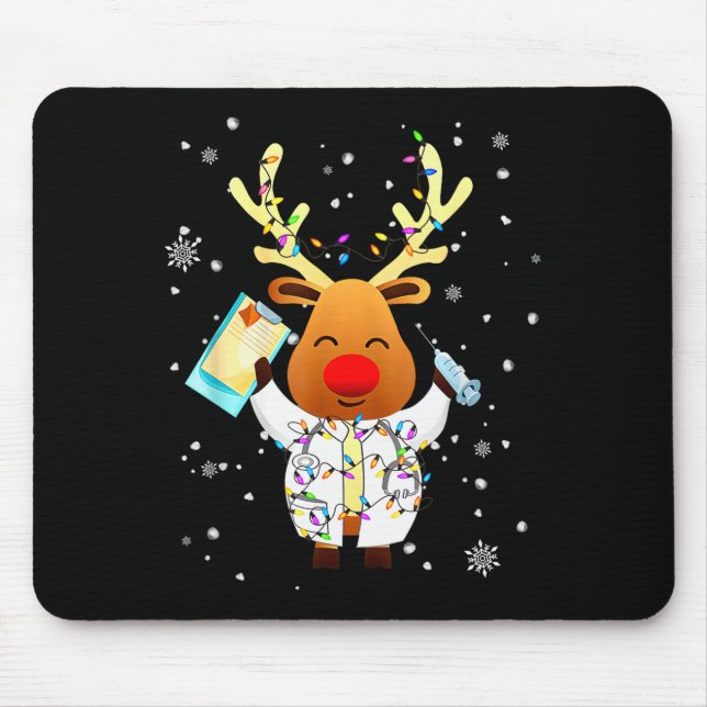 Mousepad Xmas Reindeer Doctor Reindeer Lover Funny Christma (Frente)