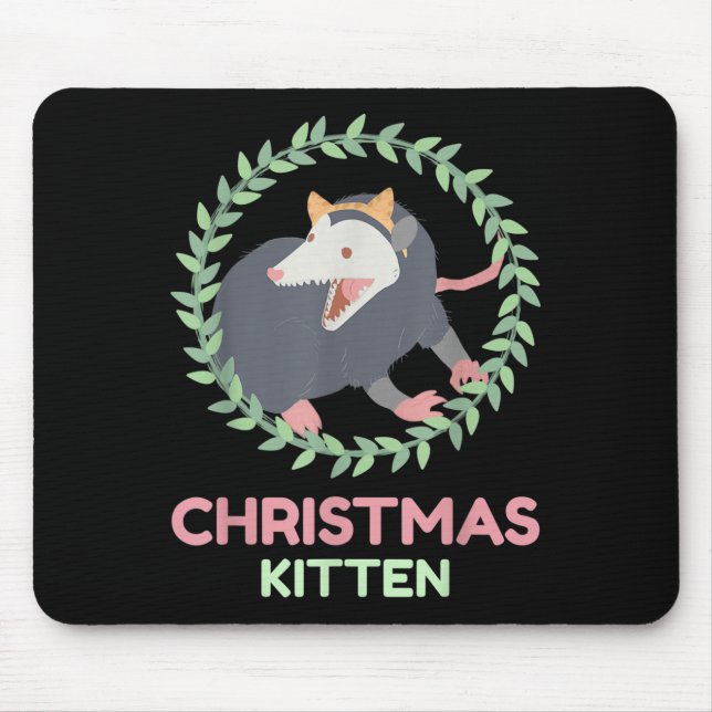 Mousepad Xmas Ssum Kitten - Creepy Cute Pastel Goth Christm (Frente)