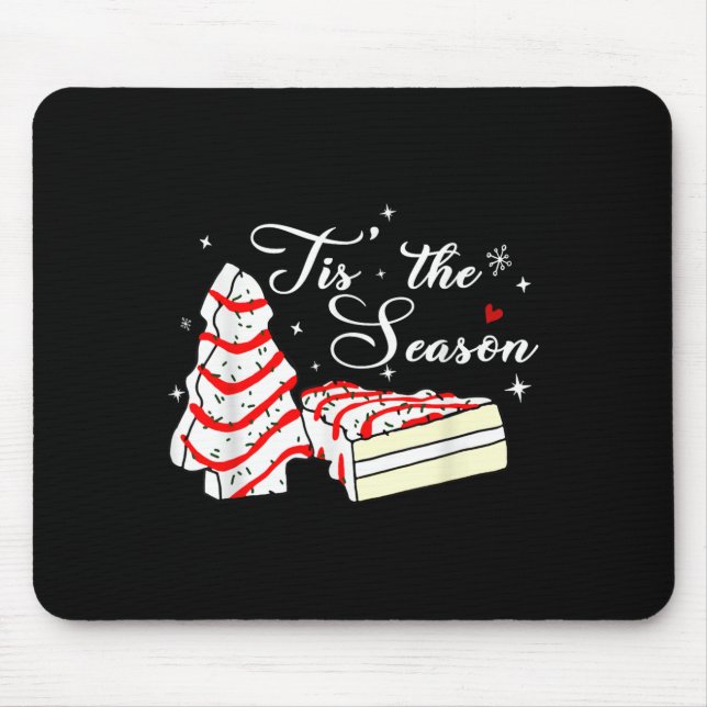 Mousepad Xmas Tis' The Season Christmas Tree Cakes Debbie B (Frente)