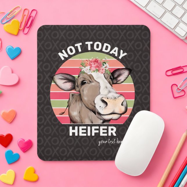 Mousepad Xoxo Cow Memória Hoje Não Heifer (A trully “udderly” brilliant mouse pad.)