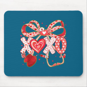 Mousepad Xoxo estetoscópio valentine enfermeira rn pct cna