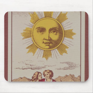 Mousepad XVIIII Le Soleil, cartão de tarot francês do Sun