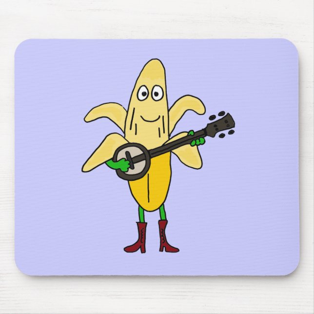 Mousepad XX- banana engraçada que joga desenhos animados do (Frente)