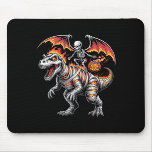 Mousepad Y Esqueleto Andando Dinossauro T-rex Pumpkin Hallo