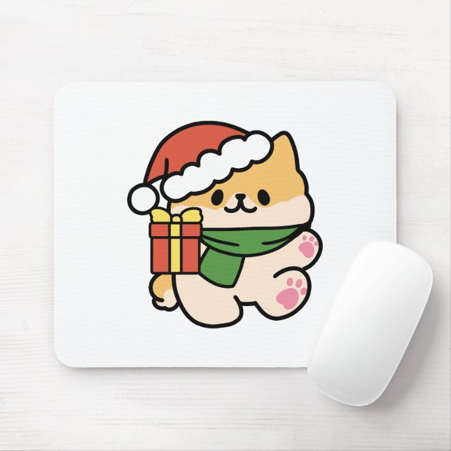 Mousepad Yappy Howlidays - Bela Cartoon de Cão de Natal (Com mouse)