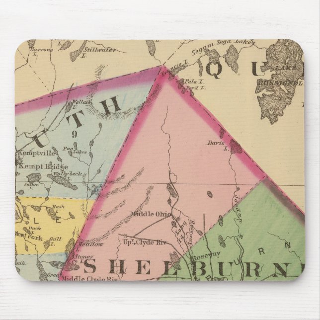 Mousepad Yarmouth, condados de Shelburne, NS (Frente)