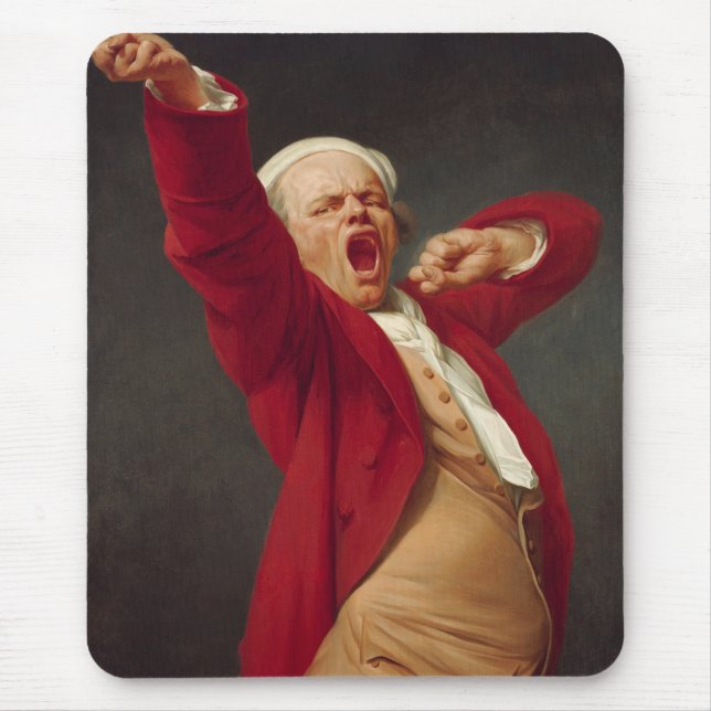 Mousepad Yawning Man (autorretrato) (por Joseph Ducreux) (Frente)