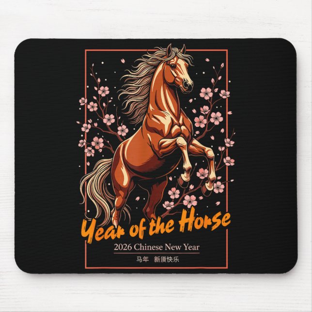Mousepad Year Of The Horse 2026 Chinese New Year Celebratio (Frente)