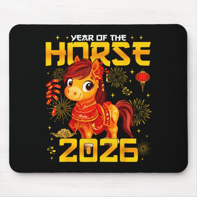 Mousepad Year Of The Horse 2026 Lunar New Year Chinese New  (Frente)