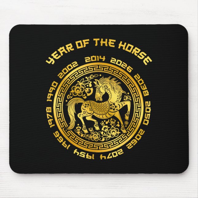 Mousepad Year Of The Horse Chinese Zodiac Chinese New Year  (Frente)