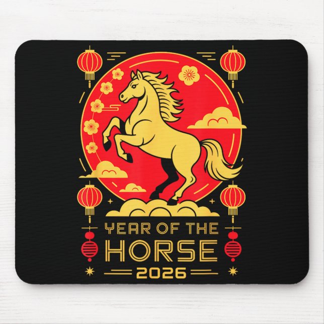 Mousepad Year Of The Horse – Chinese Zodiac New Year 2026  (Frente)