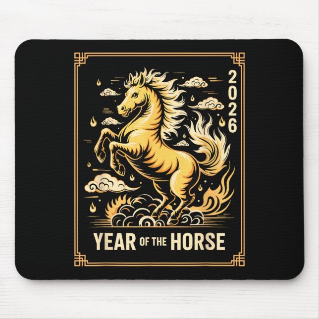 Mousepad Year Of The Horse – Chinese Zodiac New Year 2026  (Frente)