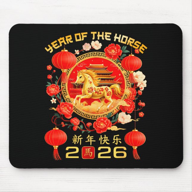 Mousepad Year Of The Horse Lunar New Year Chinese New Year  (Frente)