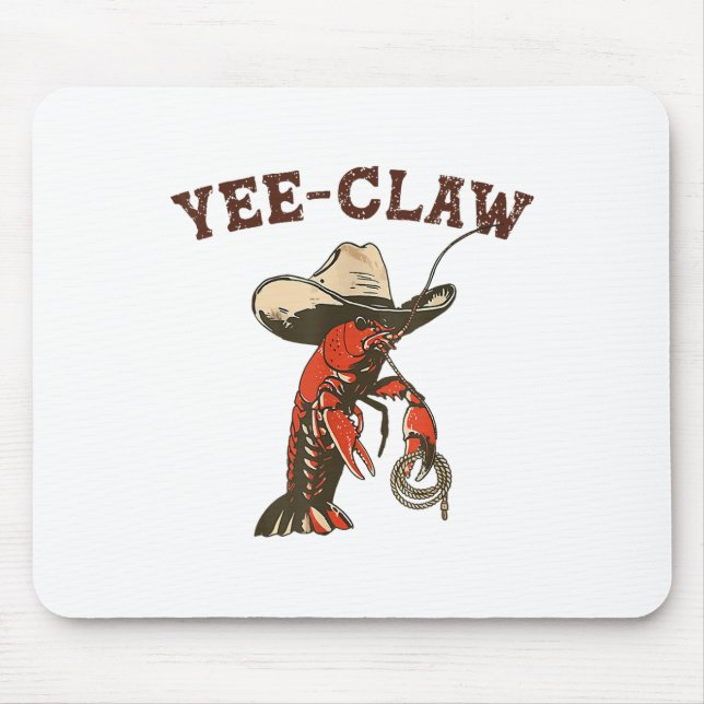 Mousepad Yee Claw Engraçado Crawfish Festival de Caputos Ca (Frente)