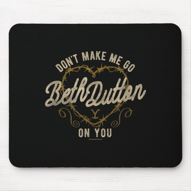 Mousepad Yellowstone Go Beth On You Barbed Wire Heart Small (Frente)