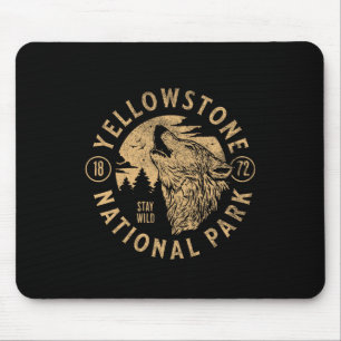 Mousepad Yellowstone Wyoming Wolf Nature Hike ao ar livre V