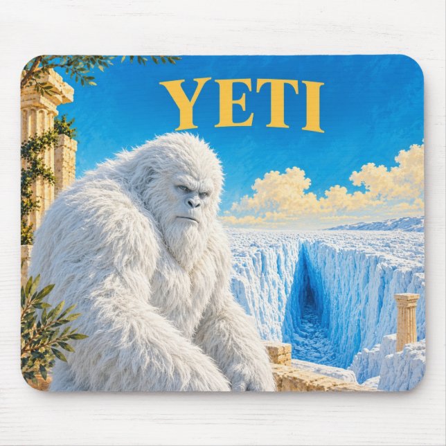 Mousepad Yeti, Monstro de Fantasia Gótica (Frente)