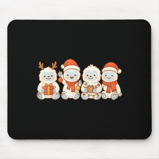 Mousepad Yetis Kids Boys Girls Christmas Yetis  (Frente)