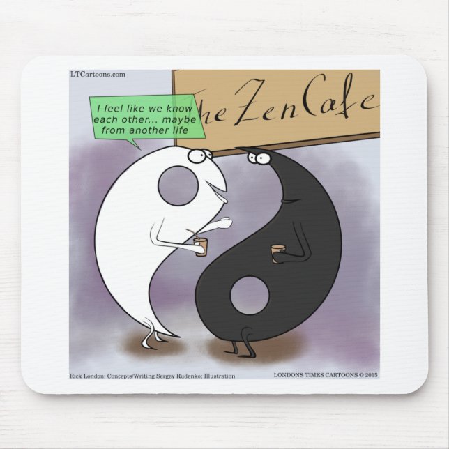 Mousepad Yin Conhece Yang Zen Engraçado (Frente)