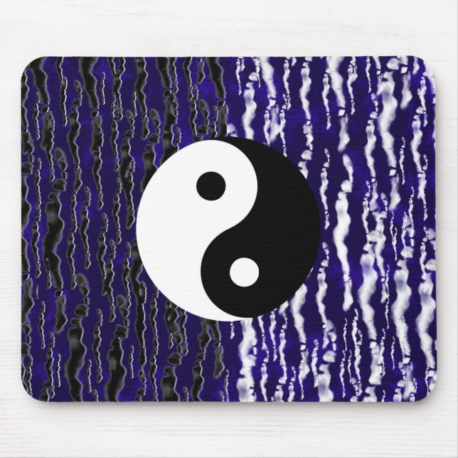 Mousepad Yin Yang Blue Tranquile Zen Energy (Frente)