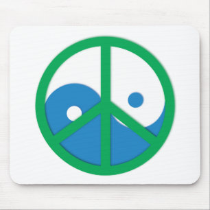 Mousepad Yin-Yang com sinal de paz